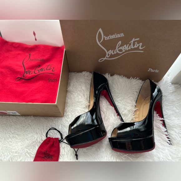 Christian Louboutin Lady Peep Heels - Picture 3 of 9